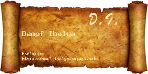 Dampf Ibolya névjegykártya